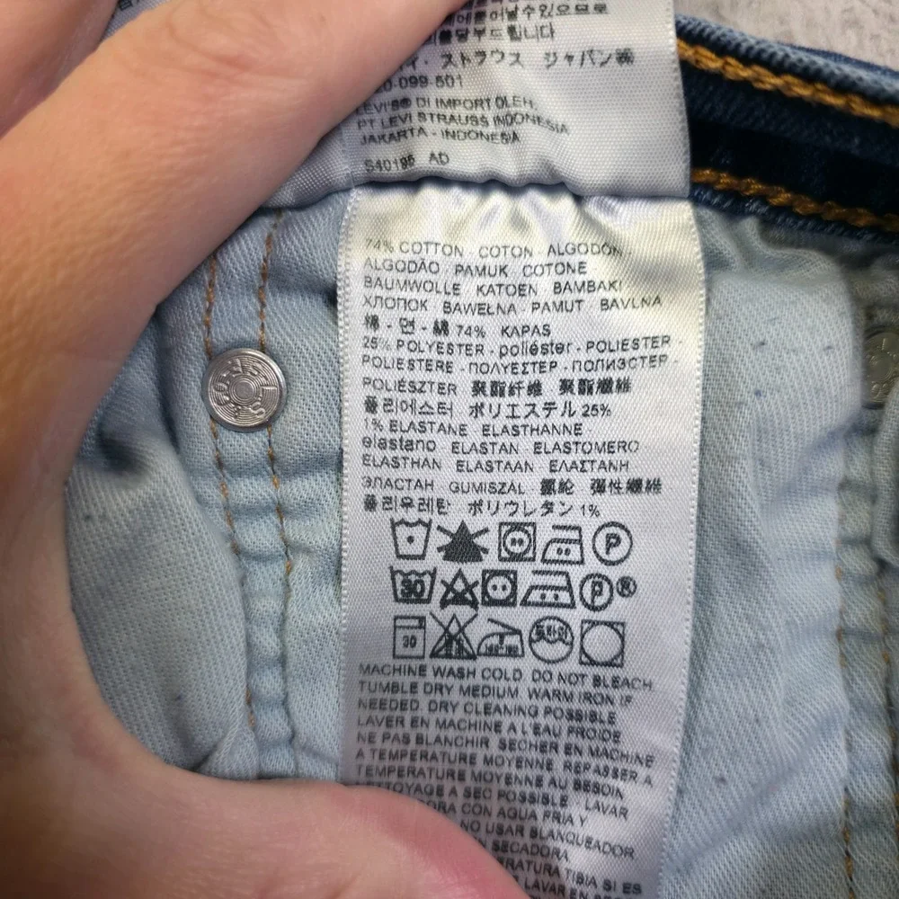 Levis 502 Jeans 32x30 Blue Taper Fit Medium‎ Wash Stretch Denim Classic 32x27